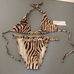 Two piece, never worn, animal print